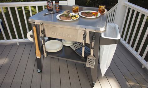 stainless steel outdoor table with cabinet|exterior stainless steel tables.